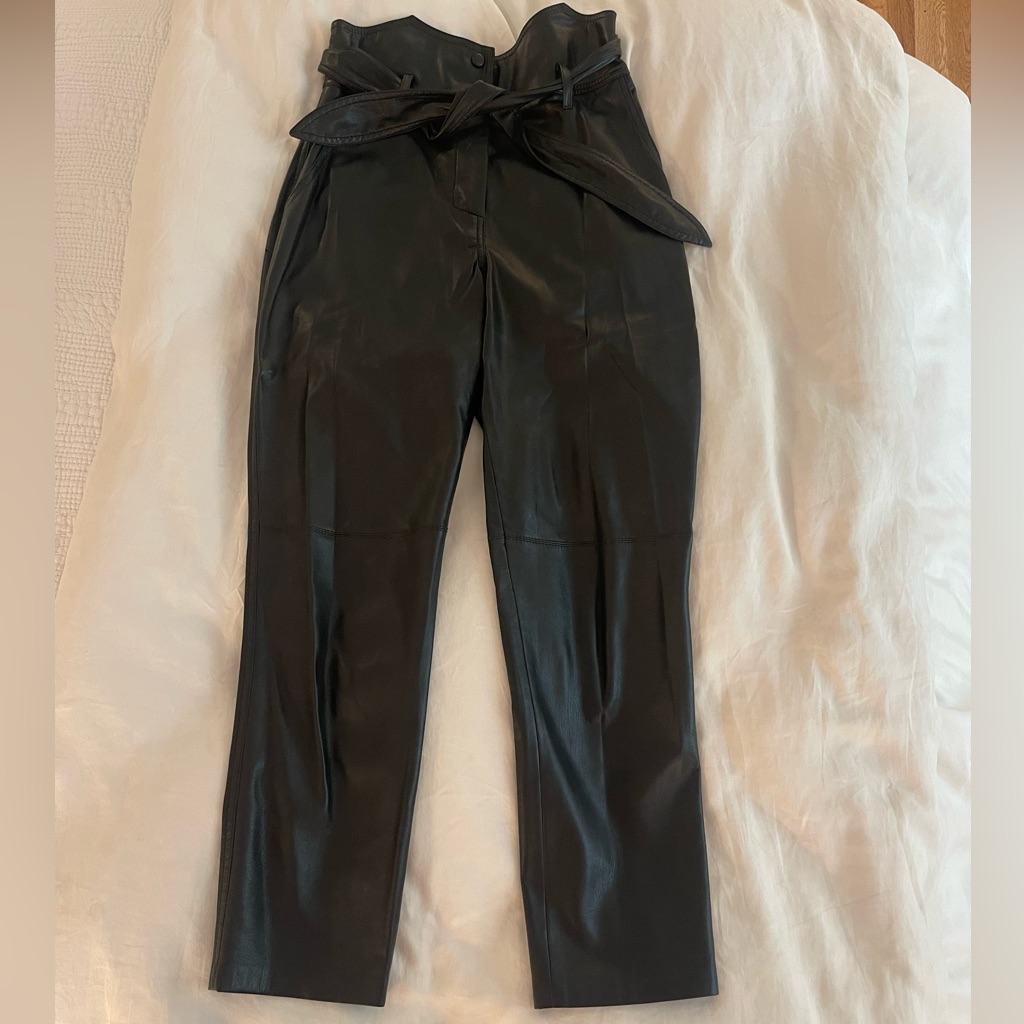 Nanushka Leather Pants. Black Worn Once